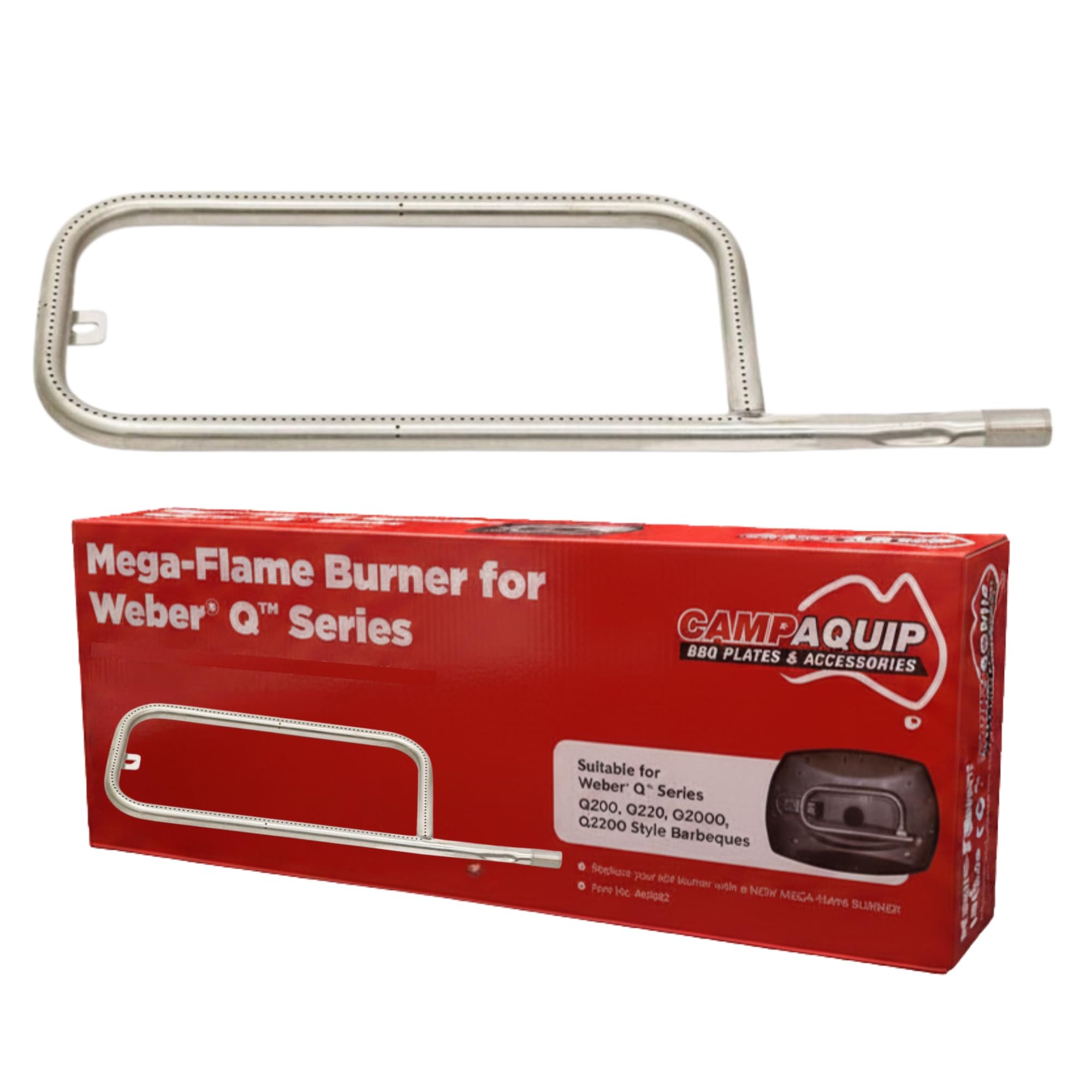 Amazon.com : CAMPAQUIP Mega-Flame Burner Replacement for Weber Q